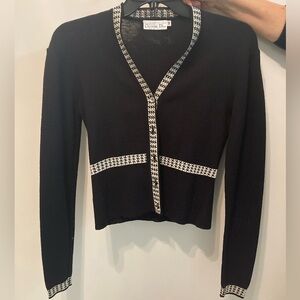 Vintage Christian Dior Black Cardigan